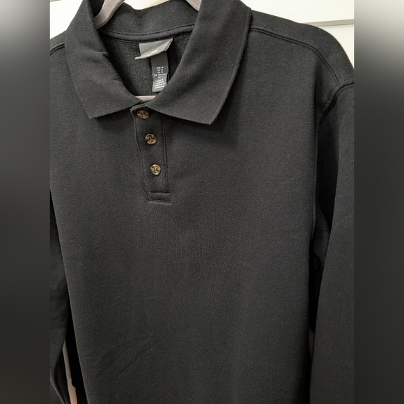 H&M, Long sleeve, Polo Top, Black, Size Medium - Picture 2 of 7
